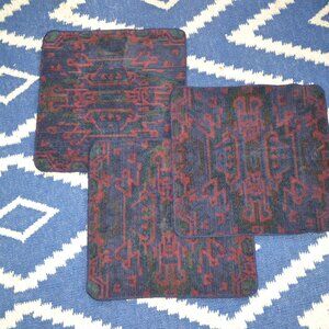 Vintage Ralph Lauren 100% Cotton 3 Washcloths Navy Wine Green Blue Polo USA